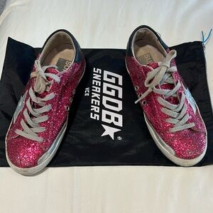 Golden Goose Superstar shoes. Size 36 Super cute hot pink glitter